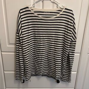 ABLE long sleeve striped shirt. Navy & cream. Not sure of size -Probably Large.